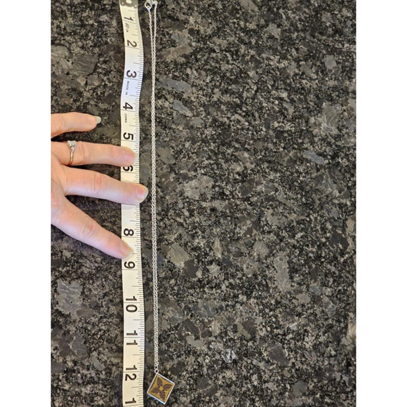 Louis Vuitton Pendant On 24" Silver Plated Necklace - Picture 5 of 5